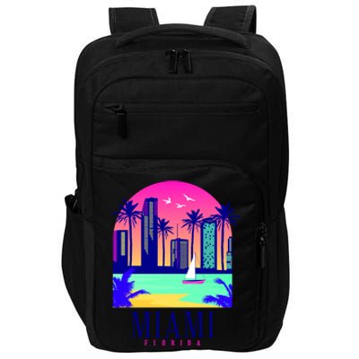 Retro Miami Florida Impact Tech Backpack