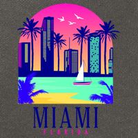 Retro Miami Florida Cotton Canvas Backpack