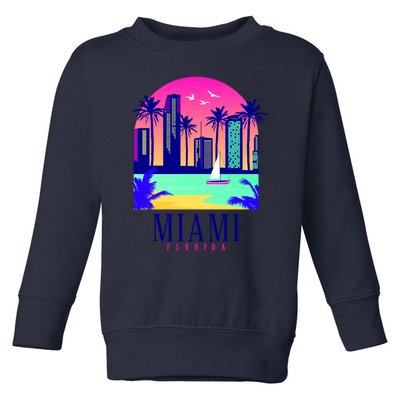 Retro Miami Florida Toddler Sweatshirt