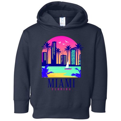 Retro Miami Florida Toddler Hoodie