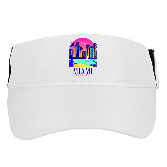 Retro Miami Florida Adult Drive Performance Visor