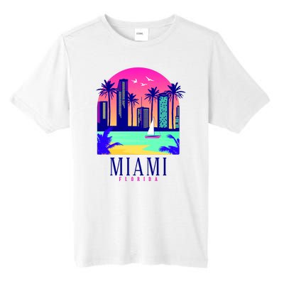 Retro Miami Florida Tall Fusion ChromaSoft Performance T-Shirt