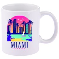 Retro Miami Florida 11oz C Handle Ceramic Mug