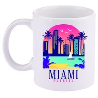 Retro Miami Florida 11oz C Handle Ceramic Mug