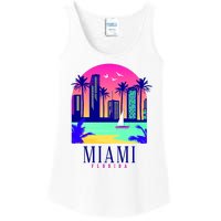 Retro Miami Florida Ladies Essential Tank