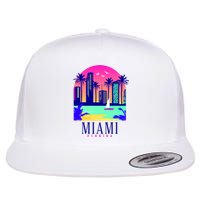 Retro Miami Florida Flat Bill Trucker Hat