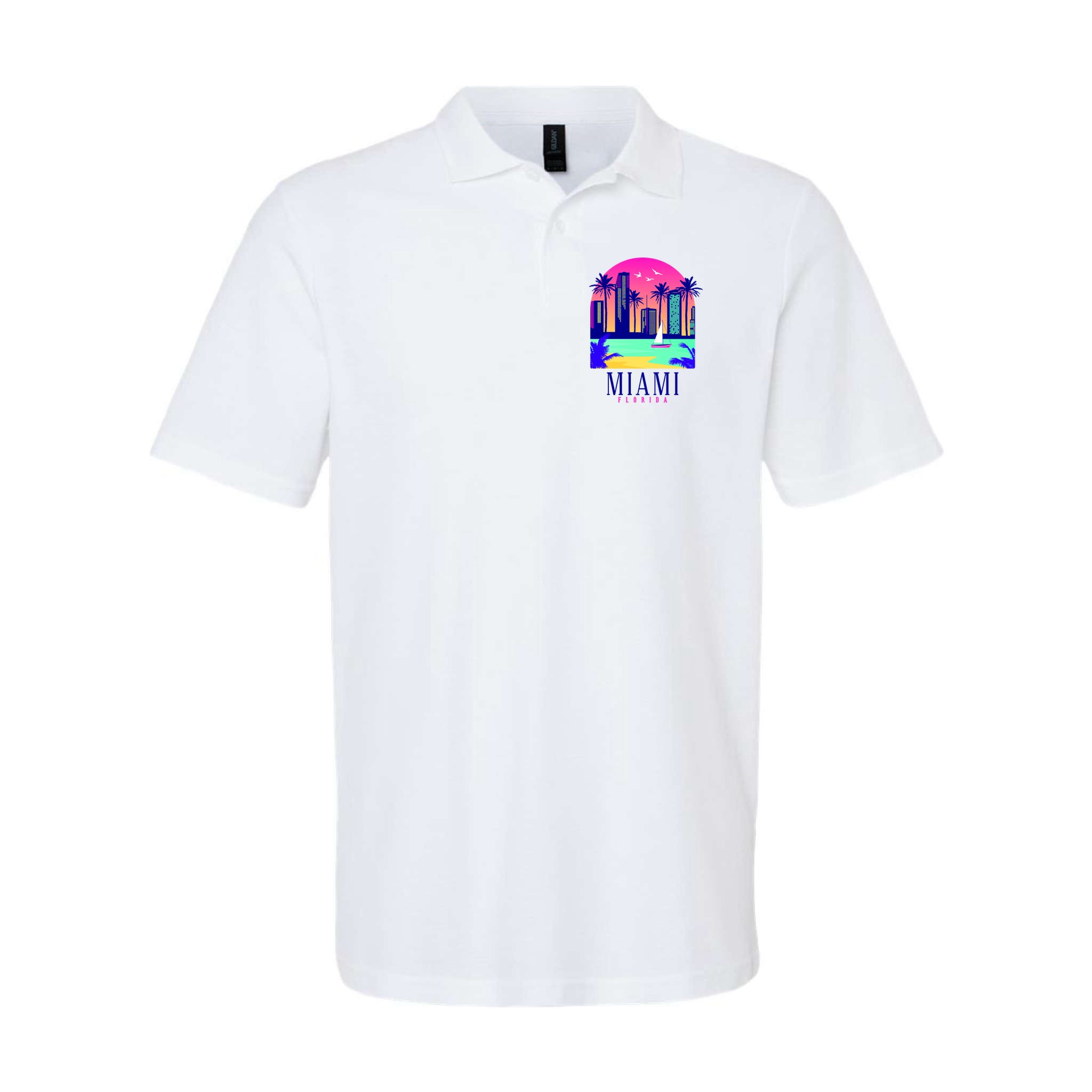 Retro Miami Florida Polo