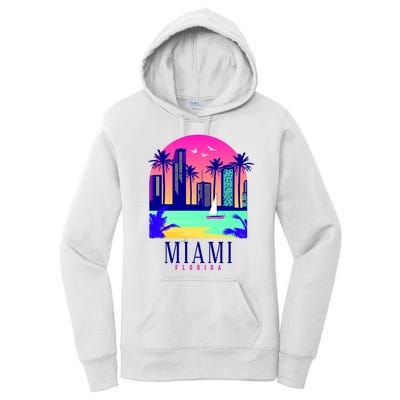 Retro Miami Florida Women's Pullover Hoodie