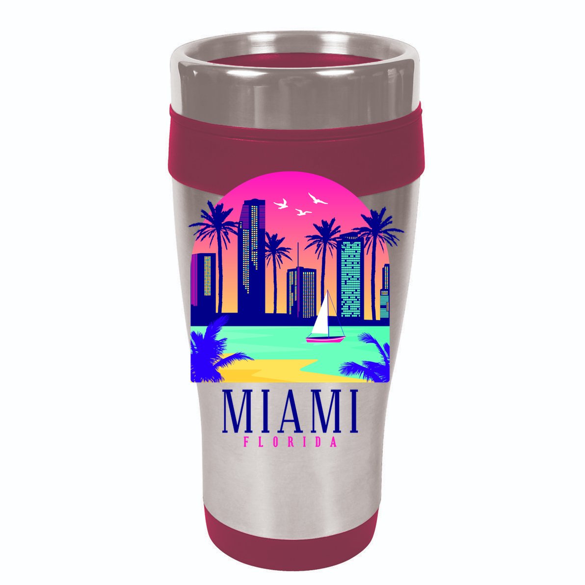 Retro Miami Florida Mesh Reversible Basketball Jersey Tank