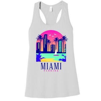 Retro Miami Florida Women's Racerback Tank