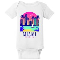 Retro Miami Florida Baby Bodysuit