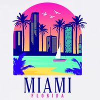 Retro Miami Florida Baby Bodysuit