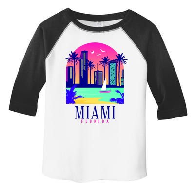 Retro Miami Florida Toddler Fine Jersey T-Shirt