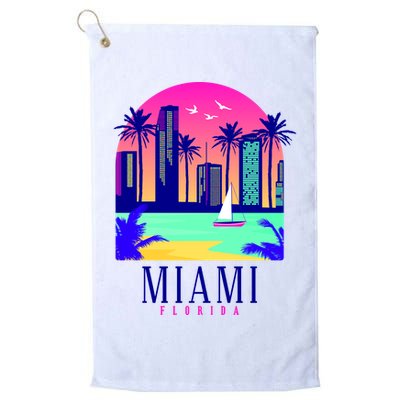 Retro Miami Florida Golf Towel