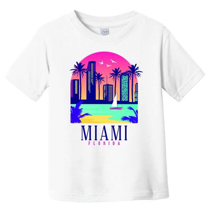 Retro Miami Florida Toddler T-Shirt