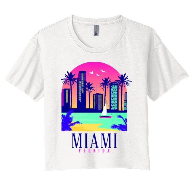 Retro Miami Florida Crop Top