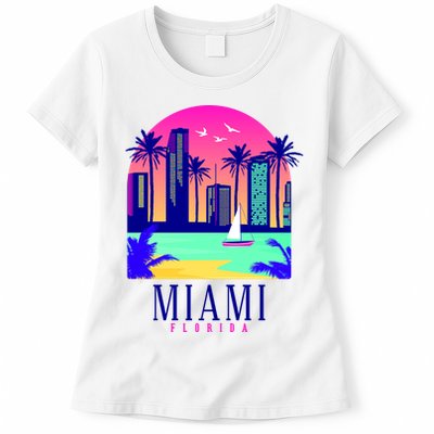 Retro Miami Florida Womens T-Shirt