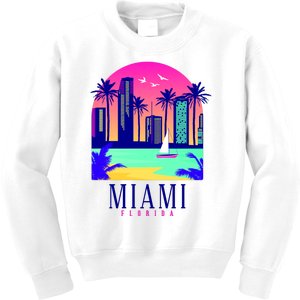 Retro Miami Florida Kids Sweatshirt