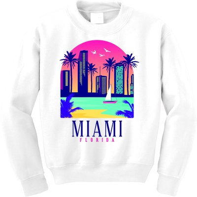 Retro Miami Florida Kids Sweatshirt