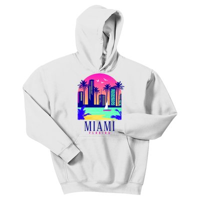 Retro Miami Florida Kids Hoodie