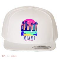 Retro Miami Florida Wool Snapback Cap