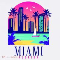 Retro Miami Florida Wool Snapback Cap