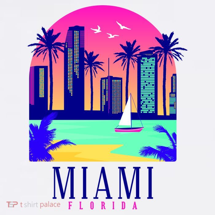 Retro Miami Florida Wool Snapback Cap