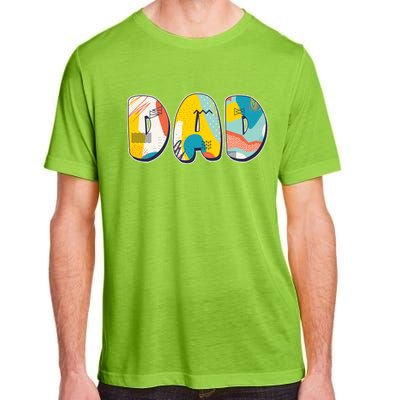 Retro Mod Pattern Dad Logo Adult ChromaSoft Performance T-Shirt