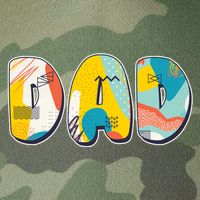 Retro Mod Pattern Dad Logo Legacy Tie Dye Trucker Hat