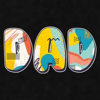 Retro Mod Pattern Dad Logo Ladies PosiCharge Tri-Blend Wicking Tank