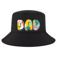 Retro Mod Pattern Dad Logo Cool Comfort Performance Bucket Hat