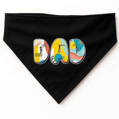 Retro Mod Pattern Dad Logo USA-Made Doggie Bandana