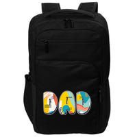 Retro Mod Pattern Dad Logo Impact Tech Backpack
