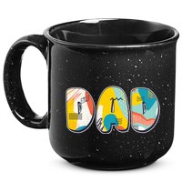 Retro Mod Pattern Dad Logo 15oz Campfire Ceramic Mug