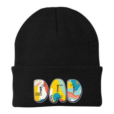 Retro Mod Pattern Dad Logo Beanie