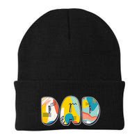 Retro Mod Pattern Dad Logo Beanie