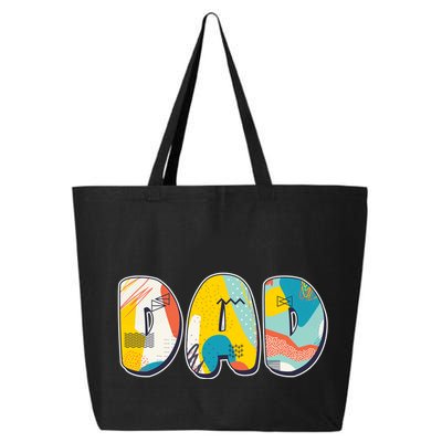 Retro Mod Pattern Dad Logo 25L Jumbo Tote