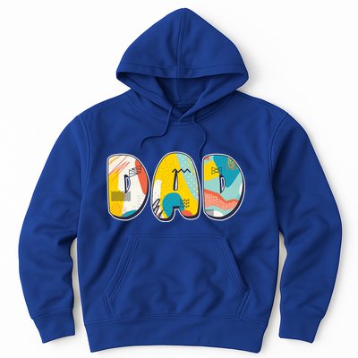 Retro Mod Pattern Dad Logo Hoodie