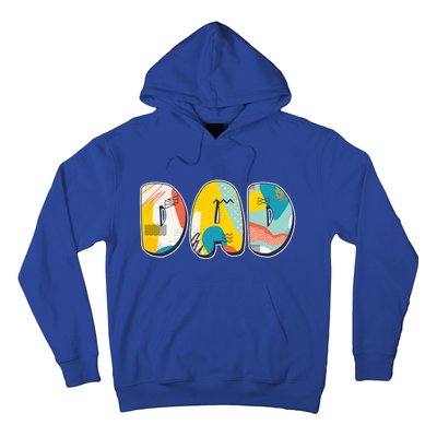 Retro Mod Pattern Dad Logo Hoodie