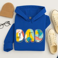 Retro Mod Pattern Dad Logo Hoodie