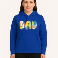 Retro Mod Pattern Dad Logo Hoodie