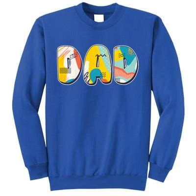 Retro Mod Pattern Dad Logo Sweatshirt