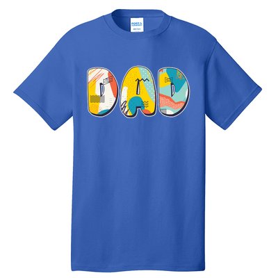 Retro Mod Pattern Dad Logo Tall T-Shirt