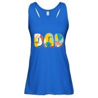 Retro Mod Pattern Dad Logo Ladies Essential Flowy Tank
