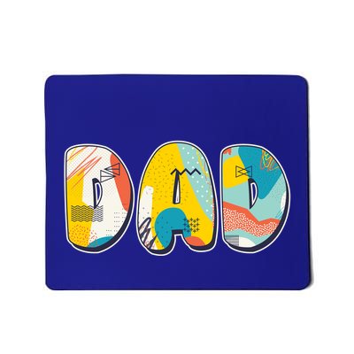Retro Mod Pattern Dad Logo Mousepad