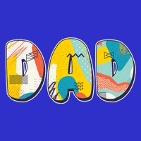 Retro Mod Pattern Dad Logo Mousepad