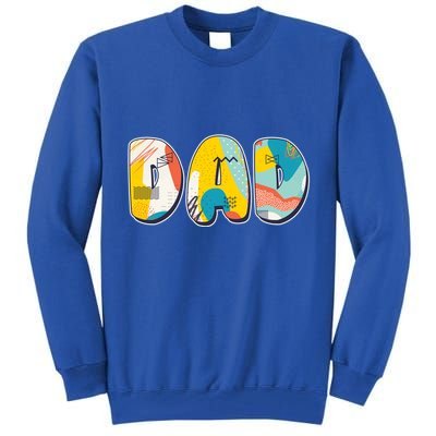 Retro Mod Pattern Dad Logo Tall Sweatshirt