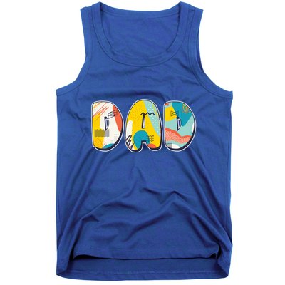 Retro Mod Pattern Dad Logo Tank Top