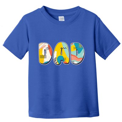 Retro Mod Pattern Dad Logo Toddler T-Shirt