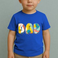 Retro Mod Pattern Dad Logo Toddler T-Shirt